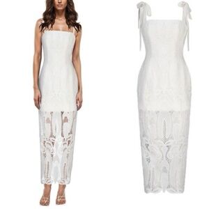 NWT Atoir Maisie Dress White Embroidered Lace Sheath Sz 10